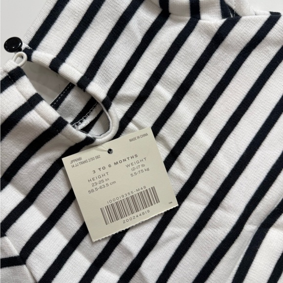 Janie and Jack Baby Girls 3-6 Months Black & White Jumper Dress A021125 - Picture 3 of 3